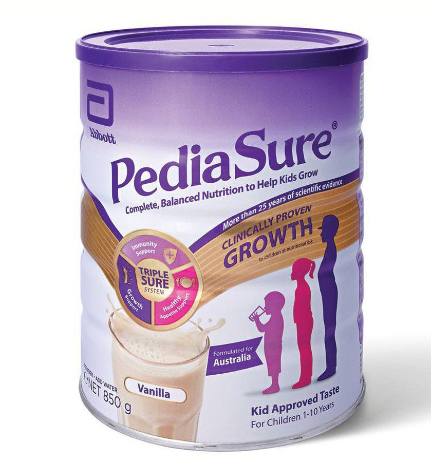Pediasure 850g cho trẻ từ 1-10 tuổi mẫu mới (tím)